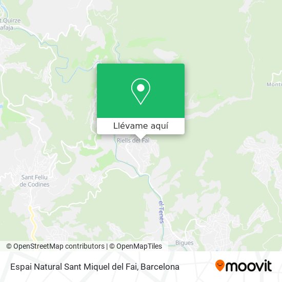 Mapa Espai Natural Sant Miquel del Fai