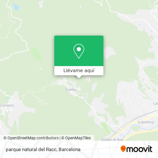 Mapa parque natural del Racc