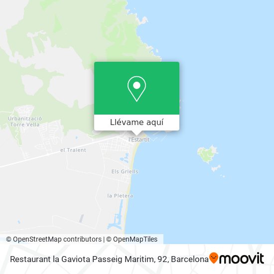 Mapa Restaurant la Gaviota Passeig Maritim, 92