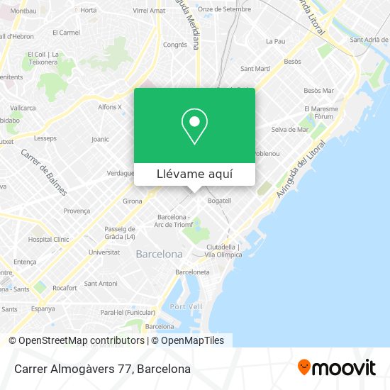 Mapa Carrer Almogàvers 77