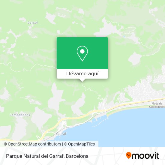 Mapa Parque Natural del Garraf