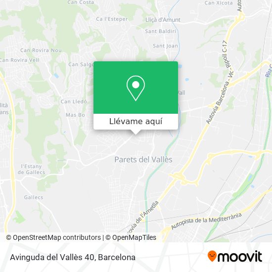 Mapa Avinguda del Vallès 40