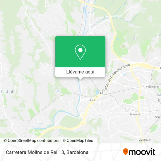 Mapa Carretera Molins de Rei 13