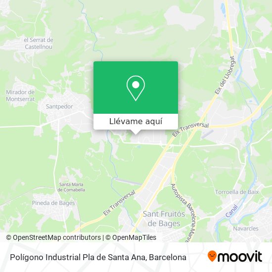 Mapa Polígono Industrial Pla de Santa Ana