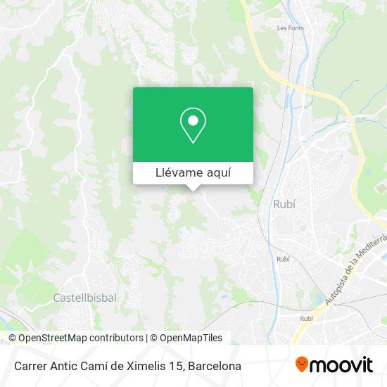 Mapa Carrer Antic Camí de Ximelis 15