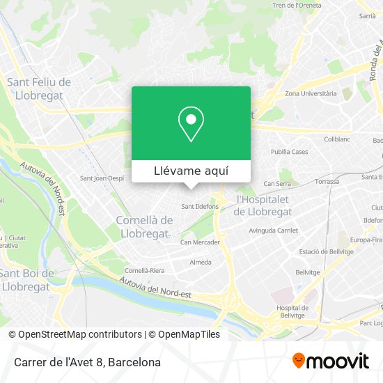 Mapa Carrer de l'Avet 8