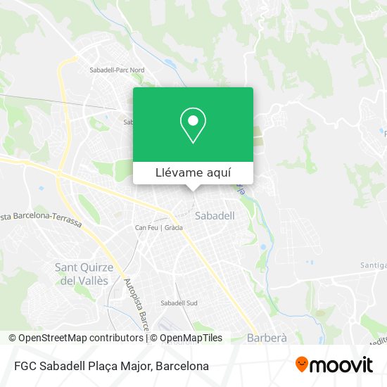 Mapa FGC Sabadell Plaça Major