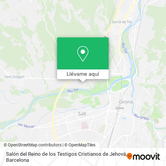 Mapa Salón del Reino de los Testigos Cristianos de Jehová