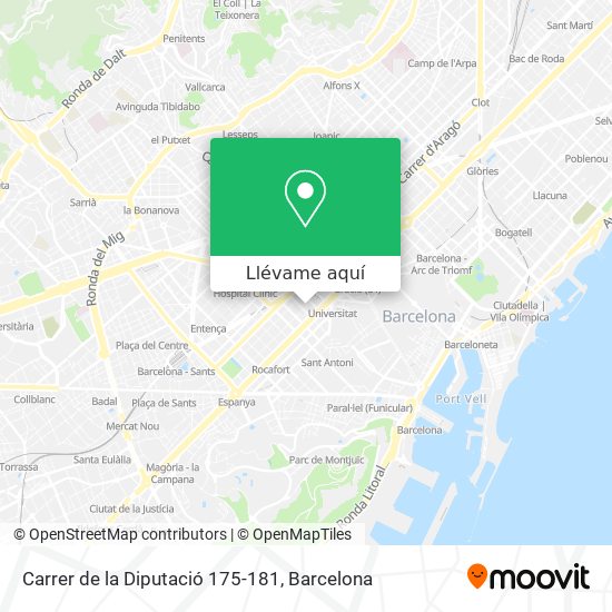 Mapa Carrer de la Diputació 175-181