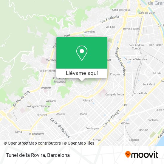Mapa Tunel de la Rovira