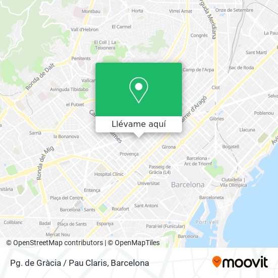 Mapa Pg. de Gràcia / Pau Claris