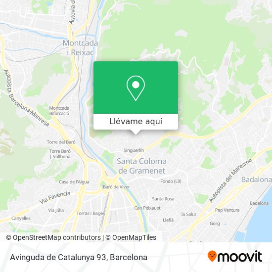 Mapa Avinguda de Catalunya 93