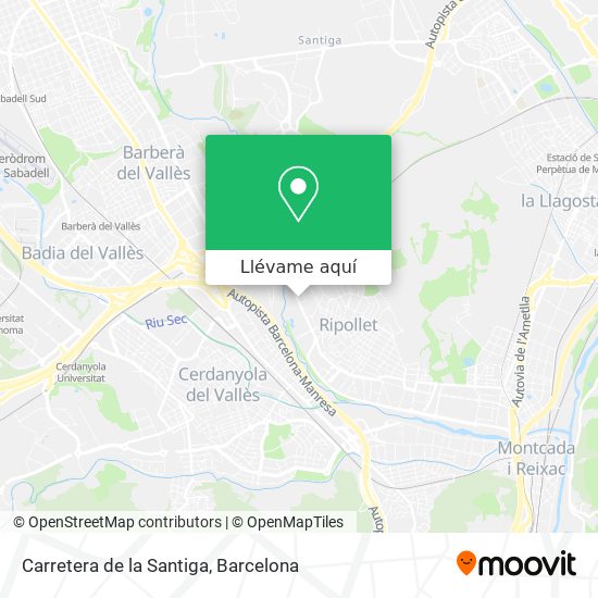 Mapa Carretera de la Santiga