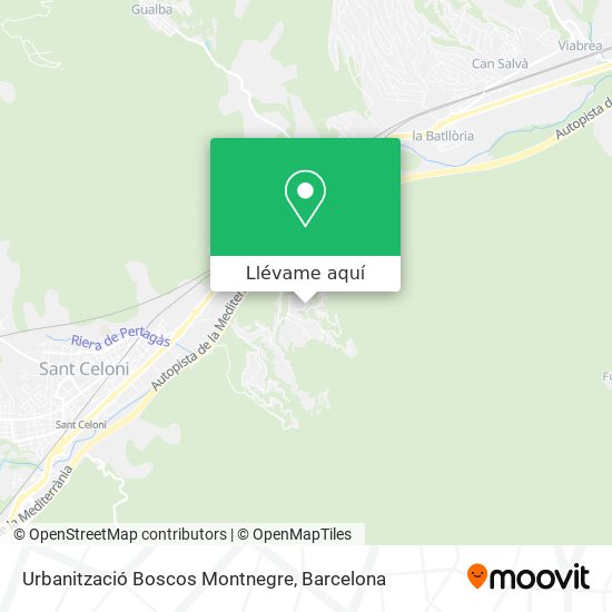 Mapa Urbanització Boscos Montnegre