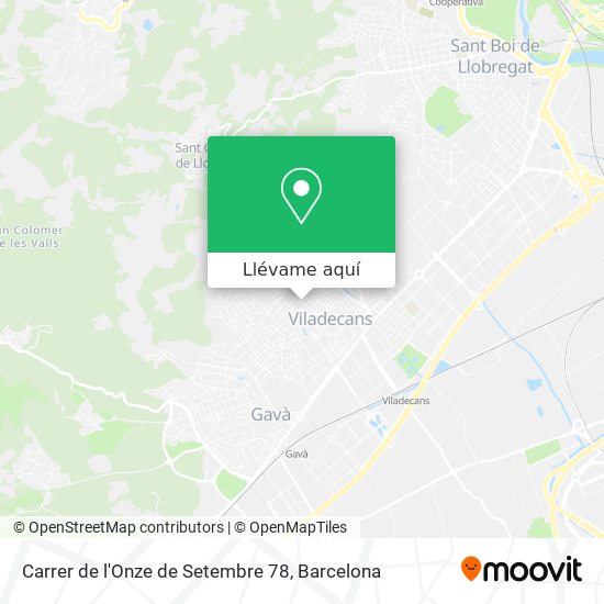 Mapa Carrer de l'Onze de Setembre 78