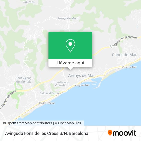 Mapa Avinguda Fons de les Creus S/N