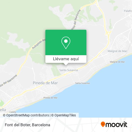 Mapa Font del Boter