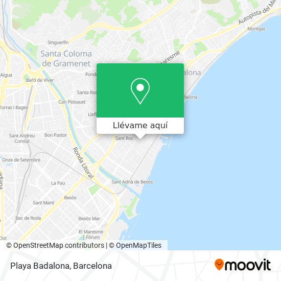 Mapa Playa Badalona