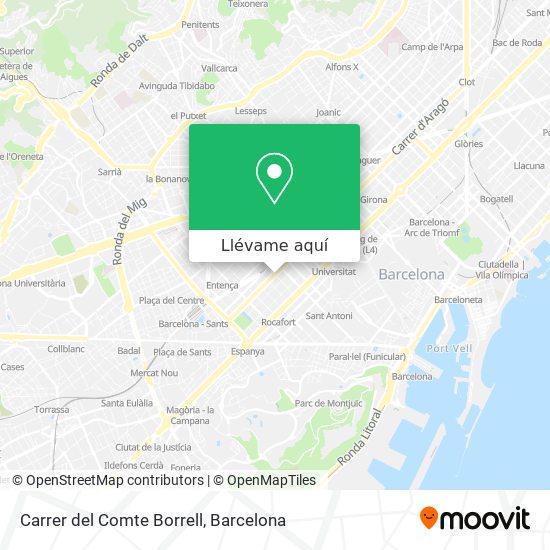 Mapa Carrer del Comte Borrell