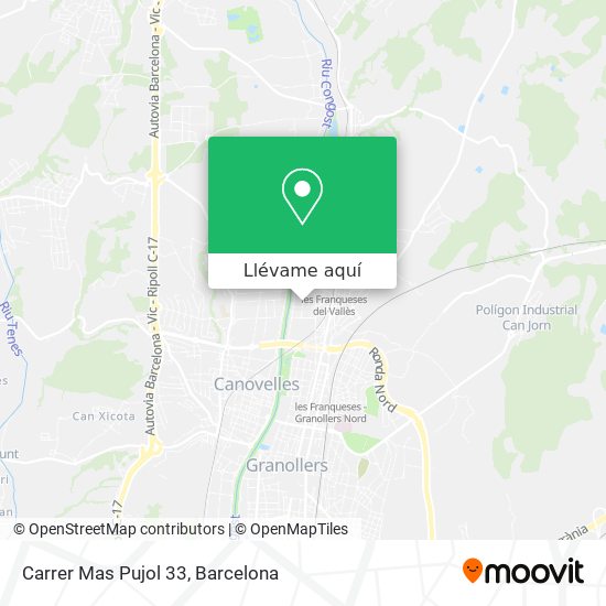Mapa Carrer Mas Pujol 33