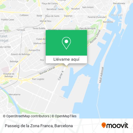 Mapa Passeig de la Zona Franca