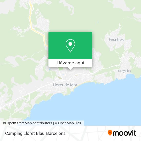 Mapa Camping Lloret Blau