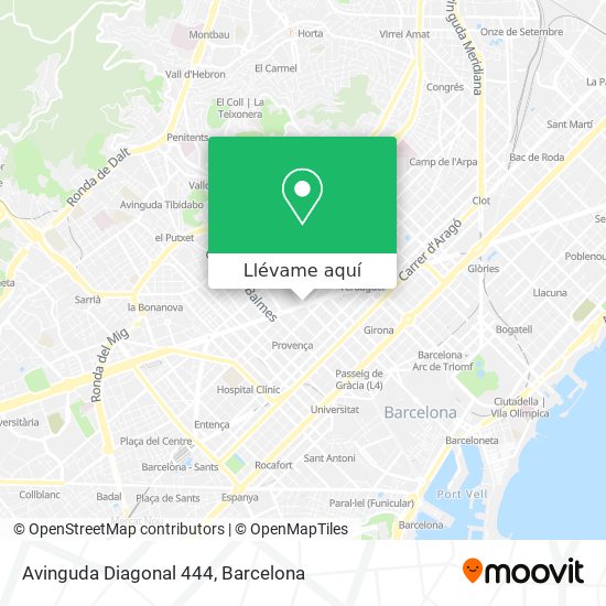 Mapa Avinguda Diagonal 444