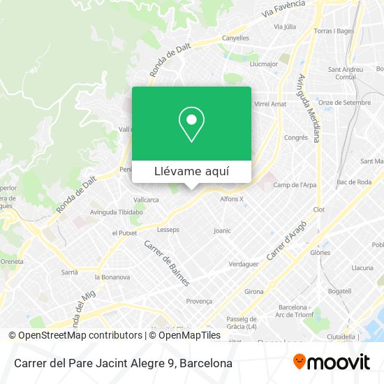 Mapa Carrer del Pare Jacint Alegre 9