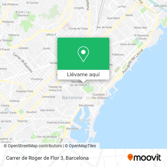 Mapa Carrer de Roger de Flor 3