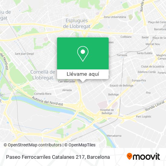 Mapa Paseo Ferrocarriles Catalanes 217
