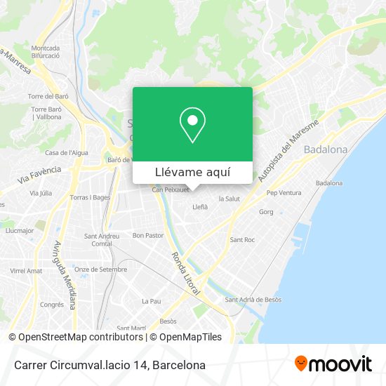 Mapa Carrer Circumval.lacio 14