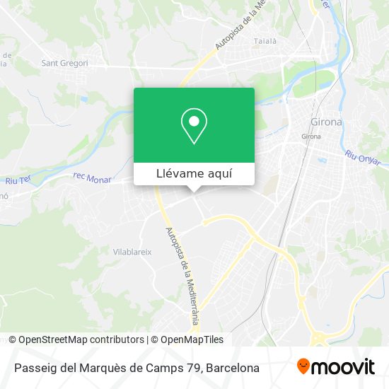 Mapa Passeig del Marquès de Camps 79