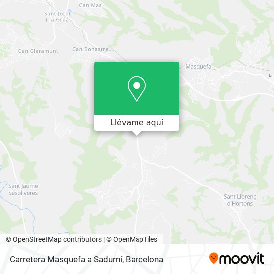 Mapa Carretera Masquefa a Sadurní