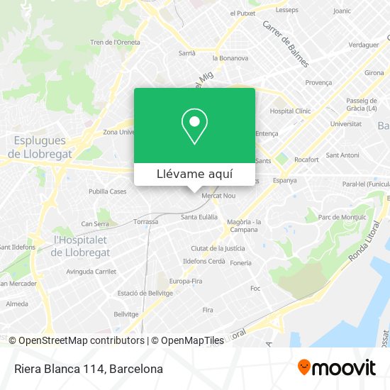 Mapa Riera Blanca 114