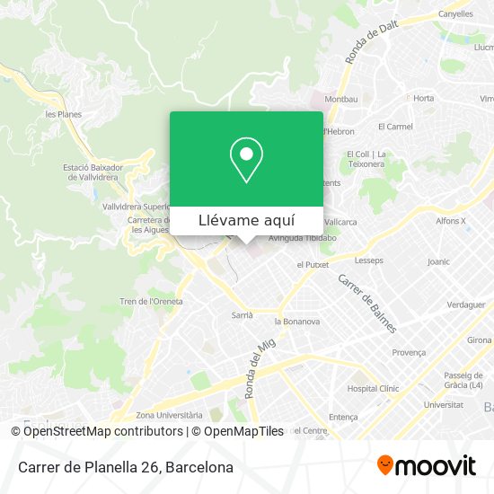 Mapa Carrer de Planella 26