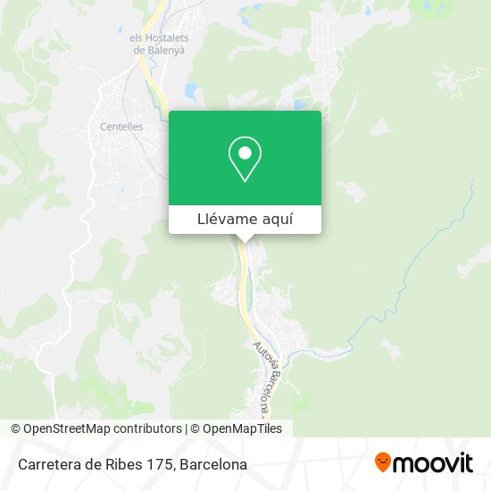 Mapa Carretera de Ribes 175