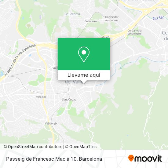 Mapa Passeig de Francesc Macià 10