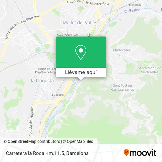 Mapa Carretera la Roca Km.11.5