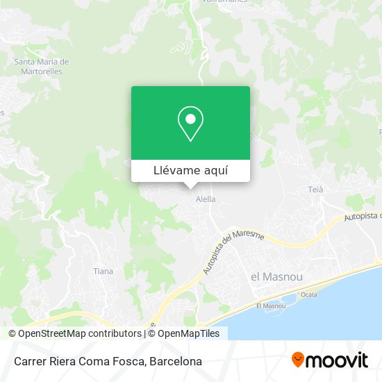 Mapa Carrer Riera Coma Fosca