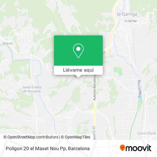 Mapa Polígon 20 el Maset Nou Pp