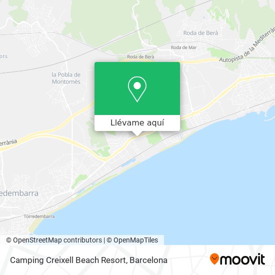 Mapa Camping Creixell Beach Resort