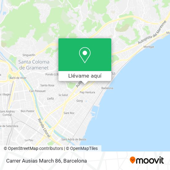 Mapa Carrer Ausias March 86