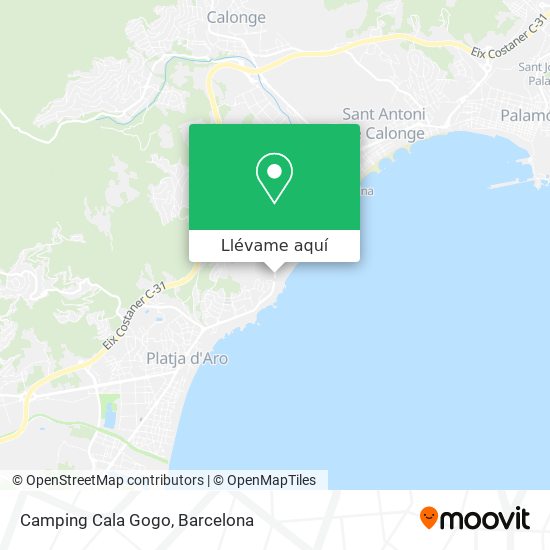 Mapa Camping Cala Gogo
