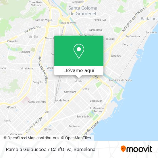Mapa Rambla Guipúscoa / Ca n'Oliva