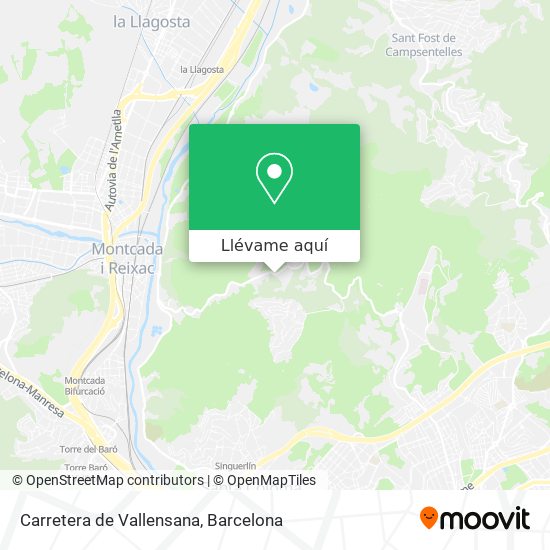 Mapa Carretera de Vallensana
