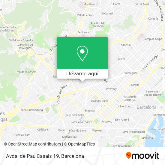 Mapa Avda. de Pau Casals 19