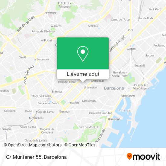 Mapa C/ Muntaner 55