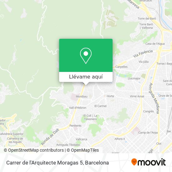 Mapa Carrer de l'Arquitecte Moragas 5