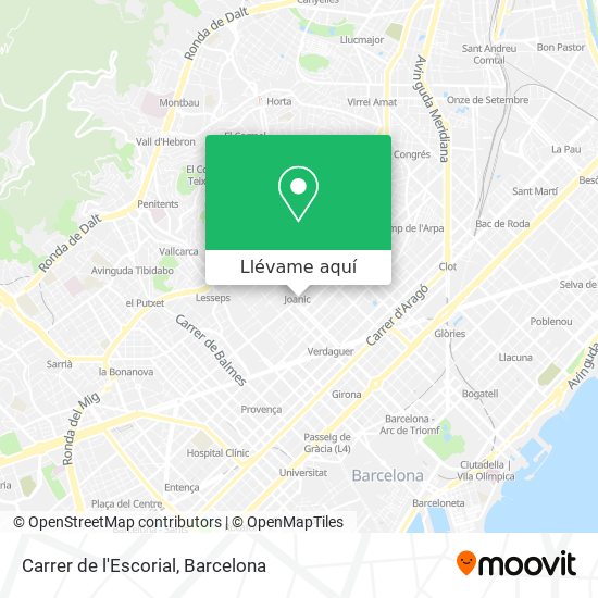 Mapa Carrer de l'Escorial