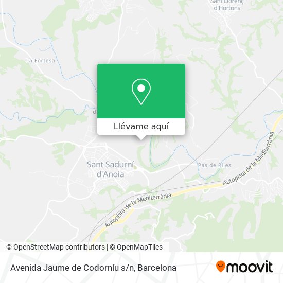 Mapa Avenida Jaume de Codorníu s/n